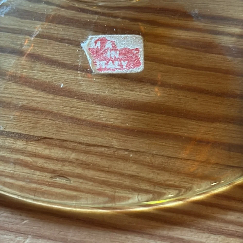 Italian Handblown Orange & Yellow Murano Glass Compote, Bowl or Candy Dish - Picture 6 of 10